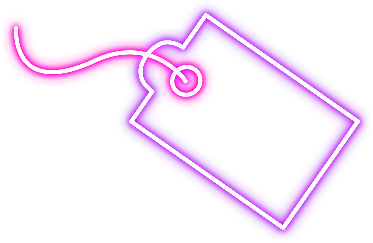neon price tag